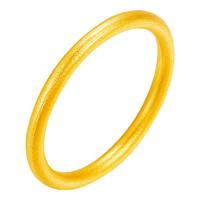 老凤祥古法素圈黄金戒指足金999金戒指情侣对戒送老婆生日礼物七夕礼物 古法金光圈戒指 足金11#(约2.63g)