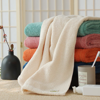浅野（air kaol）毛巾纯棉100%速干吸汗加厚洗脸巾约34*85cm 银白 银白 1条