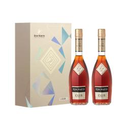 人头马 Remy Martin）洋酒 CLUB优质香槟区干邑白兰地 500ml*2瓶  双支装