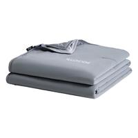 海澜之家双面双感夏凉被空调被芯抗菌夏季凉感纤维被可机洗薄被子双人 深灰浅灰【双面双感/热气逃离】 cm/免被套设计轻松机洗