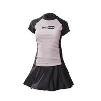 泳衣女士高级感亲肤分体泳裙沙滩海边修身显瘦遮肚保守短袖泳装