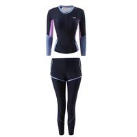 泳衣女分体游泳保守长袖长裤潜水服遮肚显瘦专业运动冲浪服泳衣