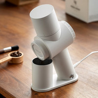 帝国 adolph联名黑鲨电动磨豆机自动研磨机手冲咖啡磨粉机便携礼盒 白色