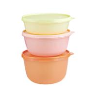 特百惠（Tupperware）保鲜圆碗3件套保鲜盒坚果零食水果收纳盒食品级冰箱冷藏储物盒 冷藏圆碗1L*1+1.5L*1+2L*1