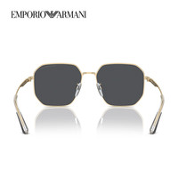 阿玛尼（Emporio Armani）易烊千玺同款太阳镜男款偏光驾驶开车墨镜0EA2154D 淡金色镜框/深灰色镜片301387