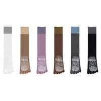 压力运动袜子女小腿袜专业跑步跳绳肌能压缩袜长筒瑜伽五指袜