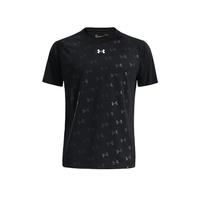 安德玛（UNDERARMOUR）速干短袖T恤男 夏季宽松运动训练跑步篮球服球衣 黑色满印 21500531 4XL (188-192cm/200-220斤）
