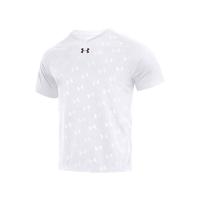 安德玛（UNDERARMOUR）速干短袖T恤男 夏季宽松运动训练跑步篮球服球衣 白色满印 21500531 5XL (193-197cm/220-240斤）