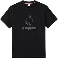 乐卡克法国公鸡夏季男女同款运动舒适圆领针织休闲短袖T恤L242UECA0304