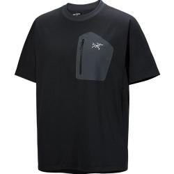 ARC'TERYX 轻量 男士速干短袖T恤  BLACK / GREY/黑色/灰色 M