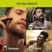 Philips 飞利浦 OneBlade Pro 360 面部和身体电动胡须修剪器,剃须刀和身体美容仪,3 x 360 刀片,1 x 梳子,20 种长度,1 x 身体套装,1 x 充电站,1 x 旅行旅行 ase,QP。 6652/35
