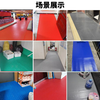 贞爱地垫货车厢垫子铺车底面包车电动三轮车防水防滑PVC牛筋胶垫 【0.6米宽】人字纹牛津垫-蓝色