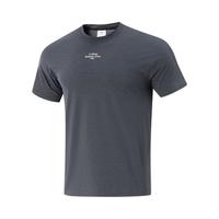 李宁 LI-NING凉茶丨速干凉爽冰感舒适短袖T恤男25夏季运动上衣ATSV265 黑色混色-2