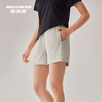 斯凯奇2025夏季女子速干梭织运动短裤科技吸湿速干 女款-浅水绿色/01XB【欧若拉 穿搭】 XL