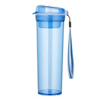 特百惠（Tupperware）晶彩MAX塑料杯600ML 男女便携运动水杯子大容量双饮口 冰水蓝 冰水蓝(入会再享9.5折) 600ml