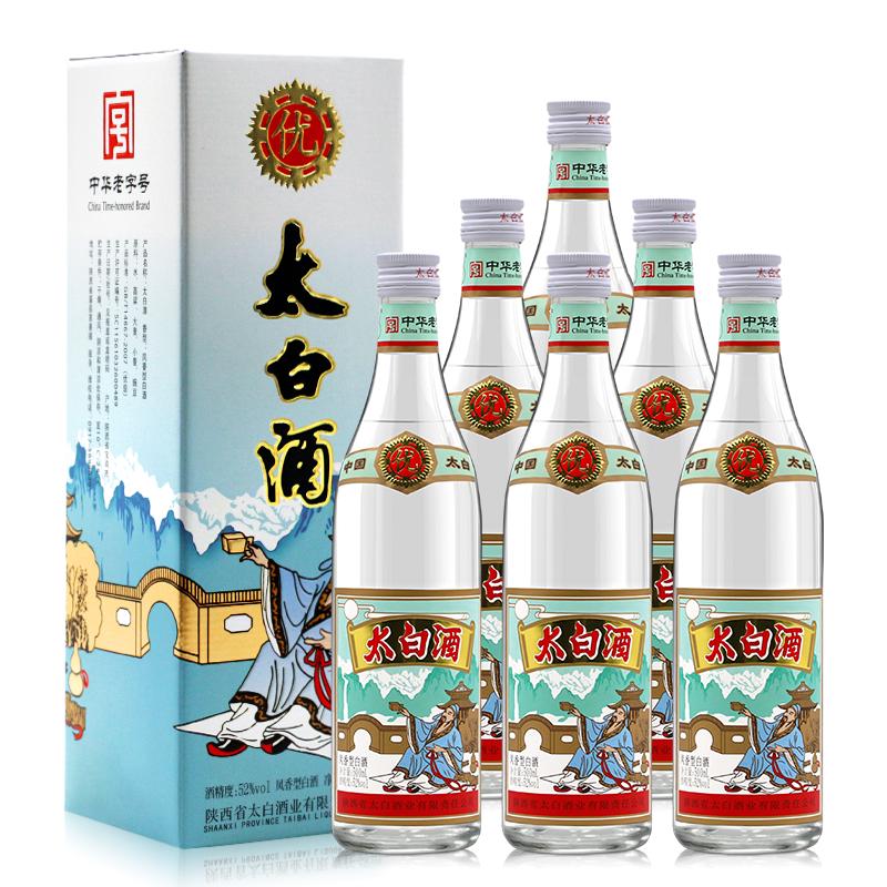 太白酒 优纪 52%vol 凤香型白酒 500ml*6瓶 整箱装