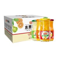 移动端、京东百亿补贴：欢乐家 混合水果罐头256g*12瓶 多口味组合罐头 礼盒送礼 休闲零食