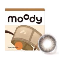 moody 美瞳日抛隐形眼镜大小直径经典系列10片装 珍韵灰0度 -优雅灰紫-珍韵灰