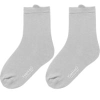 YeeHoO英氏4双装儿童袜男童女童袜子春季中筒袜防滑袜地板袜白色棉 纯色 4双 XL (12-14岁 脚长22-24CM)