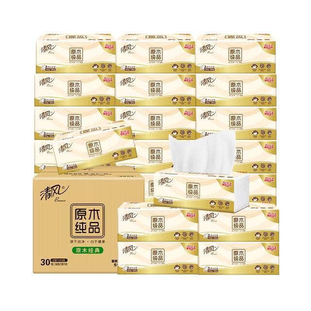 Breeze 清风 抽纸 3层100抽24包(190*120mm)