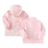 巴拉巴拉童装女童棉服两件套2024秋冬装印花连帽外套潮流户外 粉色调01315 130cm