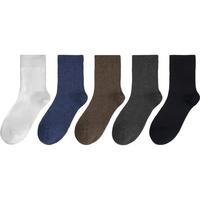 一只鱼袜子男士中筒长袜10a级抗菌防臭春夏季运动休闲棉袜透气 四色【92%棉】 4双