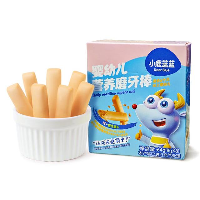 移动端、京东百亿补贴：小鹿蓝蓝 高钙磨牙棒饼干 原味 144g