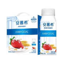 安慕希 伊利安慕希希腊风味草莓燕麦酸奶200g*10瓶整箱4月产