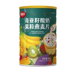 福事多 奇亚籽酸奶果粒燕麦片500g早餐即食冲饮懒人营养代餐