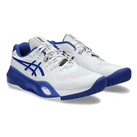 亚瑟士(ASICS) 男女士网球鞋Resolution RX系列缓震专业运动鞋 【男款】1041A481-101 白/蓝 46