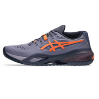 亚瑟士（ASICS） 男女士网球鞋Resolution RX系列缓震专业运动鞋 男款宽楦】1041A487-500灰紫/橘 44