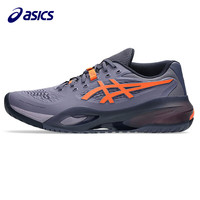 亚瑟士(ASICS) 男女士网球鞋Resolution RX系列缓震专业运动鞋 男款宽楦】1041A487-500灰紫/橘 39