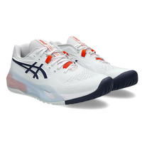亚瑟士(ASICS) 男女士网球鞋Resolution RX系列缓震专业运动鞋 【男款】1041A481-110白/亮橘 45