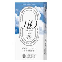 海昌 HYDRONH2O系列 透明隐形眼镜 高透氧硅水凝胶月抛 3片装 350度