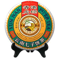 虎标茶 云南七子饼茶 金芽普洱熟茶 357g