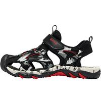 鸿星尔克 儿童凉鞋 正黑/中灰 36码