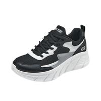 斯凯奇（Skechers）女士绑带休闲鞋117387 黑色/白色/BKW 37 