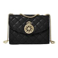 CHEARLY KITITY包包女包大容量女士斜挎单肩包时尚百搭小方包 CK3000228-黑色