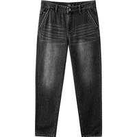 森马(Semir)牛仔裤男纯棉2025春季复古水洗长裤时尚百搭锥形裤子109125124102 牛仔水洗黑98201 28