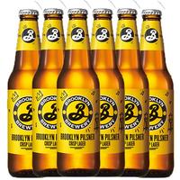 布鲁克林 皮尔森精酿啤酒330ml*6瓶布鲁克林整箱 热卖商品京东自营