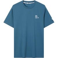 七匹狼【凉感舒适】短袖T恤男夏休闲舒适透气男装 110(海蓝) 4XL 195/112A