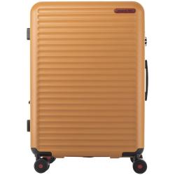 新秀丽 大波浪行李箱 时尚轻盈拉杆箱 大容量密码旅行箱KJ1 HG0-芥末黄 28英寸