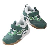 江博士秋季男女婴儿宝宝鞋 简约拼色步前鞋 休闲透气魔术贴幼儿童鞋 绿色 19码 脚长约10.7-11.3