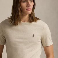 Ralph Lauren 拉夫劳伦圆领纯色圆领短袖T恤 男款 米色