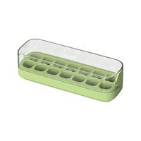 ecoco意可可冰块模具硅胶食品级按压式冰格家用储冰制冰盒带盖自制冻冰块 中号 14格装 薄荷绿