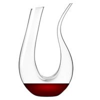 CLITON红酒醒酒器 U型水晶玻璃快速红酒醒酒器 家用倒酒器分酒器酒壶 U型醒酒器 1000ml
