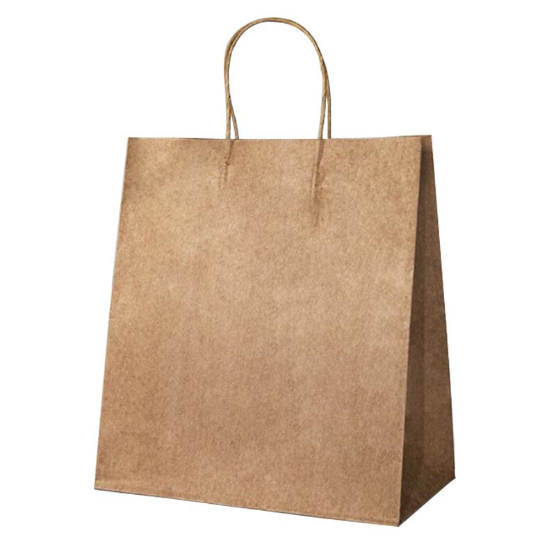 简爱生活 牛皮纸袋 28*15*28cm 外卖饮品奶茶打包袋烘焙袋20个 7018
