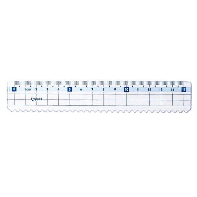 Maped 210802CH 彩趣波浪线直尺 15cm 蓝色