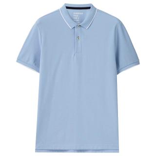 GIORDANO 佐丹奴 男士短袖POLO衫 01011425 粉蜡蓝 XL