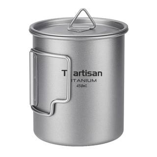 Ti artisan【特价清仓捡漏】纯钛水杯家用钛杯子户外便携式折叠手柄马克杯 300ML老柄钛杯